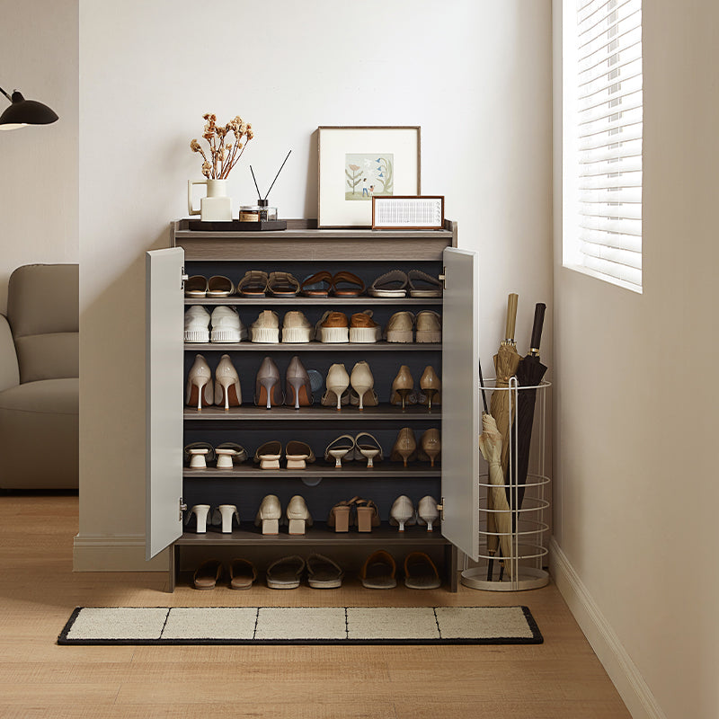 Rebel 80cm/100cm/120cm/140cm Entryway Shoe Cabinet/Shoe Case For Home Coffee & Grey Color