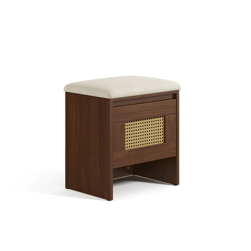 Reese 43cm Entryway Shoe Cabinet/Shoe Changing Stool For Home Walnut Color