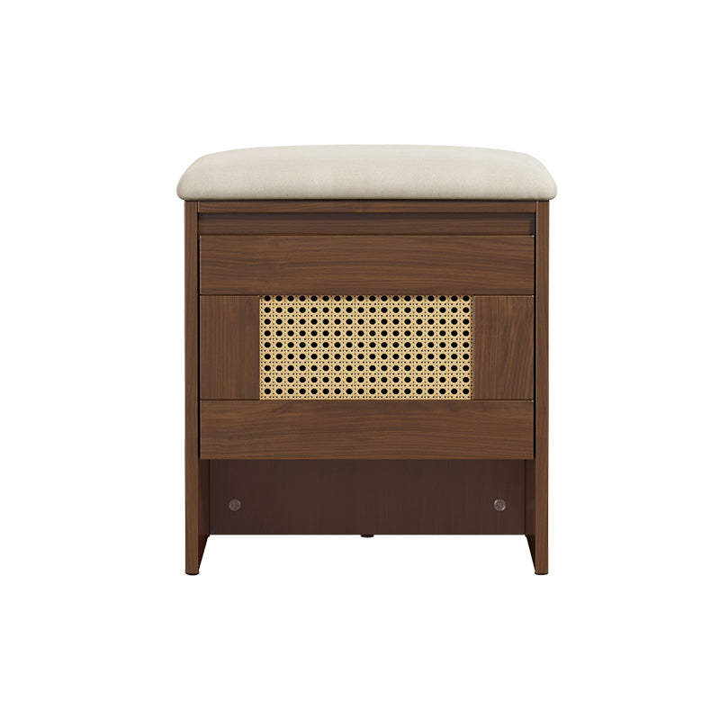 Reese 43cm Entryway Shoe Cabinet/Shoe Changing Stool For Home Walnut Color