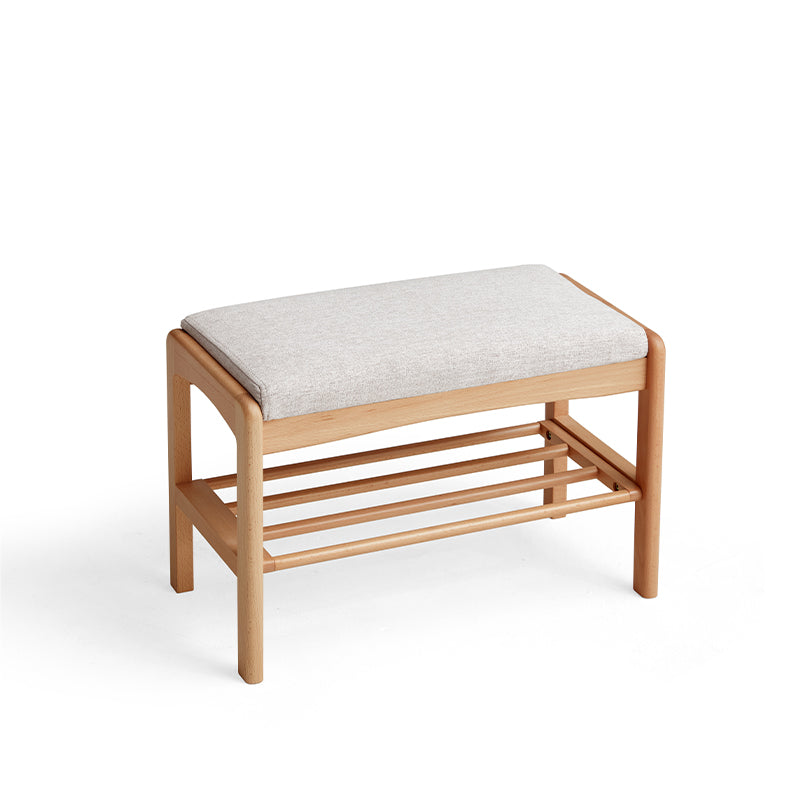 Sylvie 60cm Solid Beech Wood Entryway Shoe Cabinet/Shoe Changing Stool For Home Multiple Color
