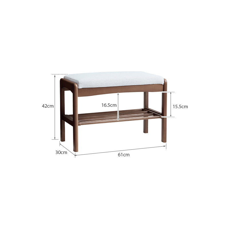 Sylvie 60cm Solid Beech Wood Entryway Shoe Cabinet/Shoe Changing Stool For Home Multiple Color