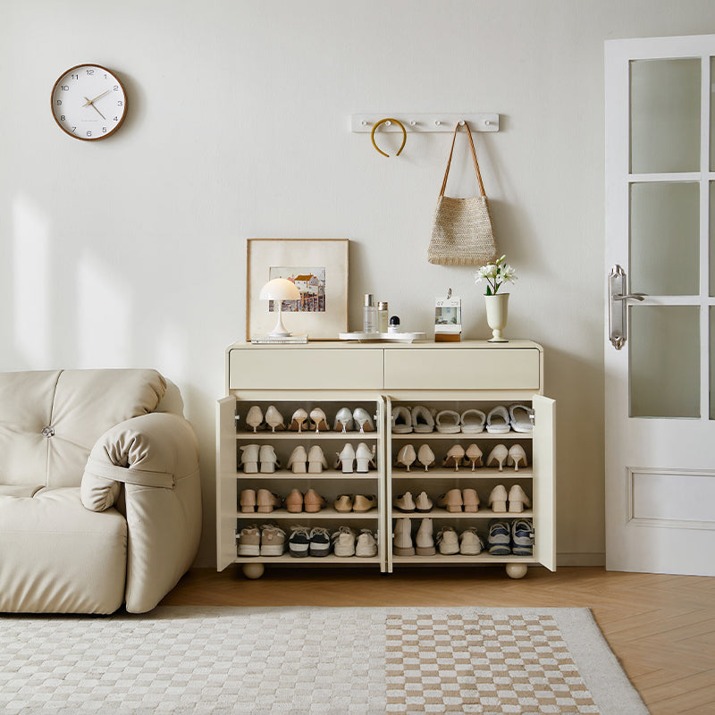 Dorothy Three-Door/Four-Door Shoe Cabinet with Drawer