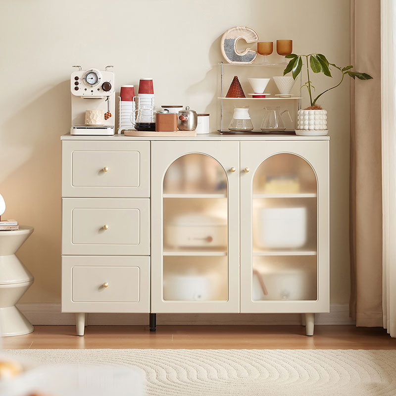Howard Cream White Sideboard/ Buffet Table with Wooden Legs Multiple Style