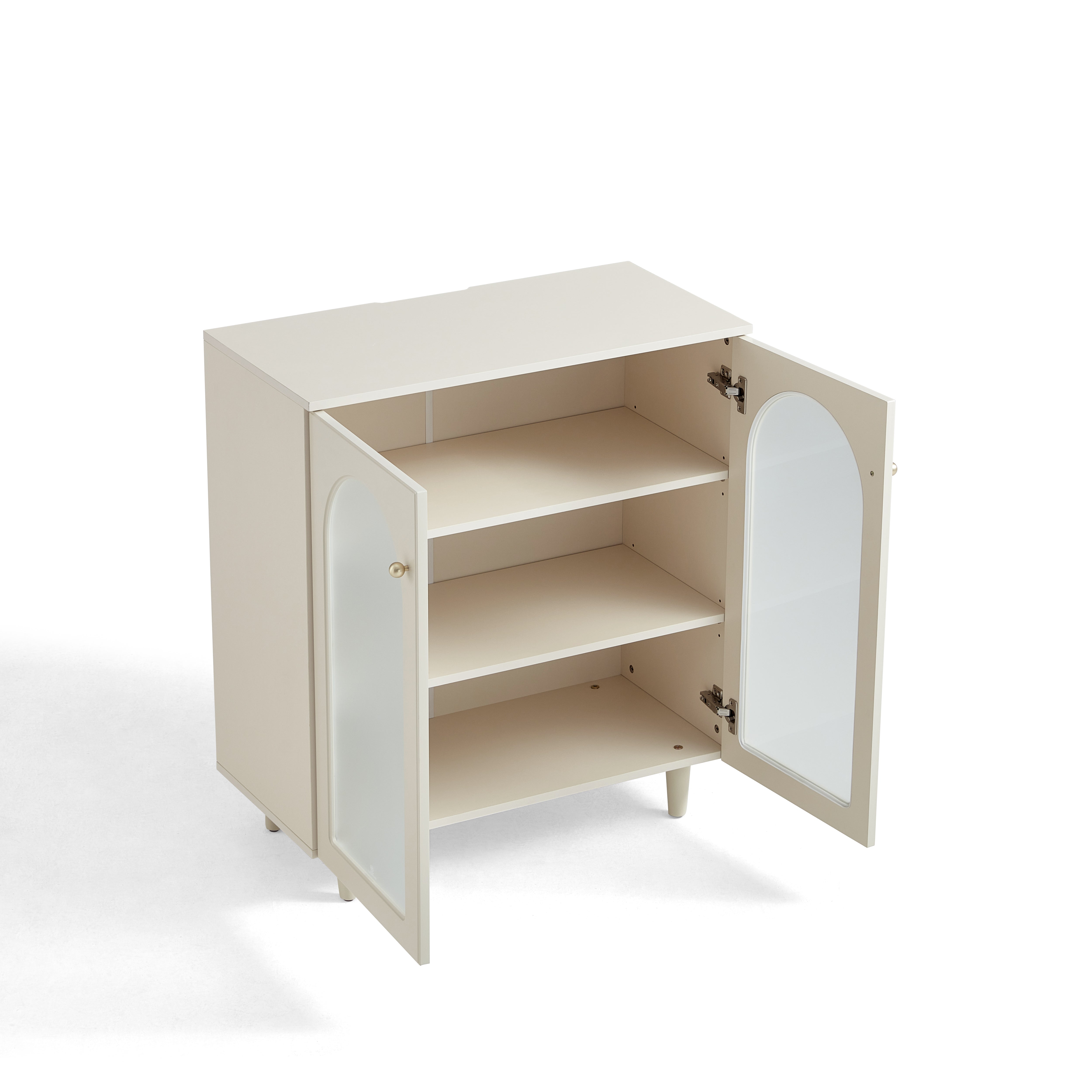 Howard Cream White Sideboard/ Buffet Table with Wooden Legs Multiple Style
