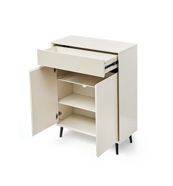 White Shoe Storage Shoe Cabinet for Entryway with Adjustable Shelves