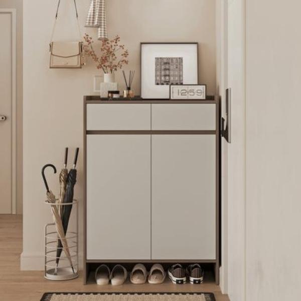 Modern Manufactured Wood Entryway Storage Shoe Cabinet with Drawers and Doors/Shoe Organizer