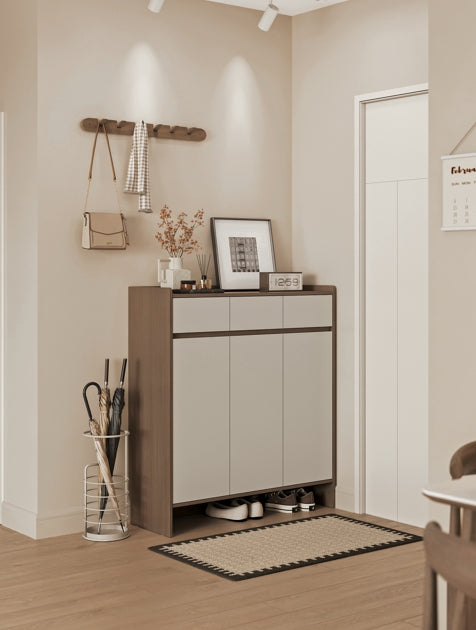 Modern Manufactured Wood Entryway Storage Shoe Cabinet with Drawers and Doors/Shoe Organizer