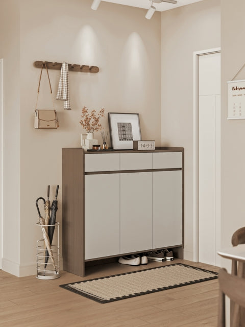 Modern Manufactured Wood Entryway Storage Shoe Cabinet with Drawers and Doors/Shoe Organizer