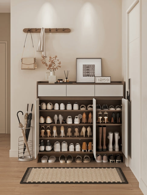 Modern Manufactured Wood Entryway Storage Shoe Cabinet with Drawers and Doors/Shoe Organizer