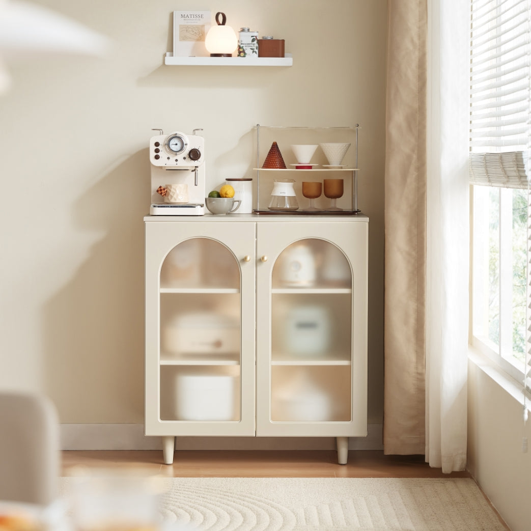 Howard Cream White Sideboard/ Buffet Table with Wooden Legs Multiple Style