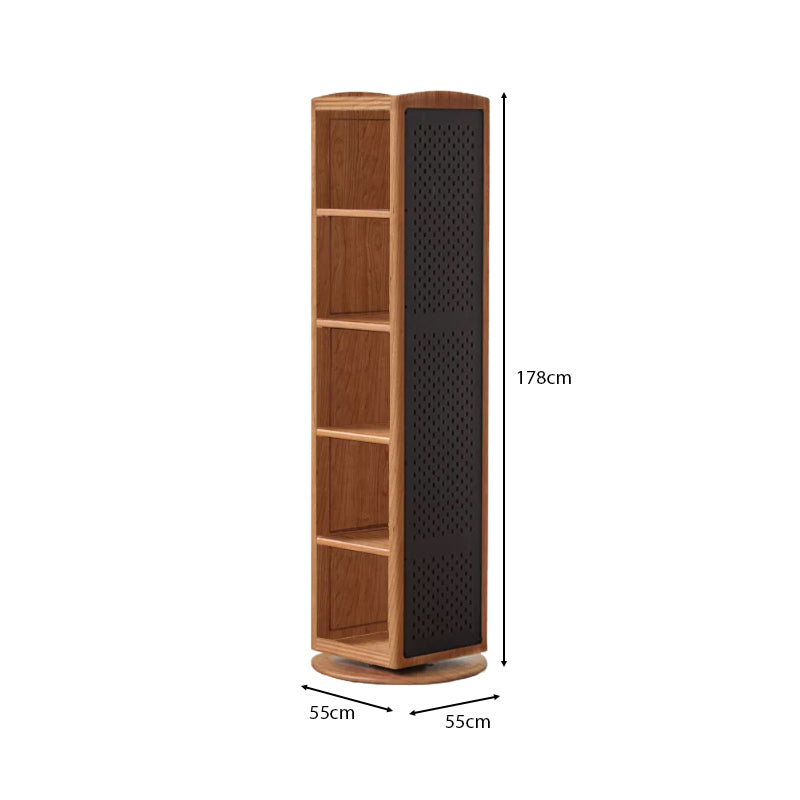Leander 55cm FAS-Graded Solid Cherry Wood Multifunctional Entryway Cabinet/Revolving Mirror Cabinet