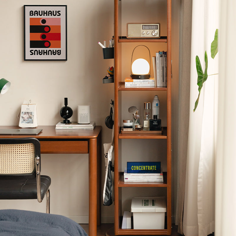 Leander 55cm FAS-Graded Solid Cherry Wood Multifunctional Entryway Cabinet/Revolving Mirror Cabinet