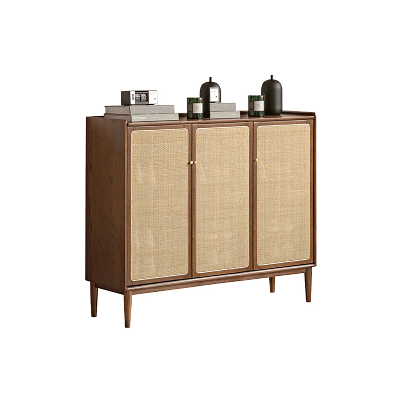 Pablo 65cm/80cm/115cm FAS-Graded Solid American Oak Wood Entryway Cabinet/Shoe Cabinet Walnut Color