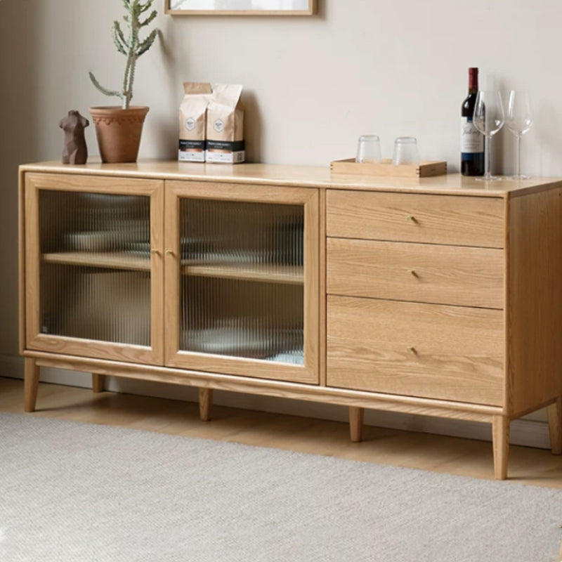 Peregrine 125cm/150cm/180cm FAS-Graded Solid American Oak Wood Dining Cabinet/Storage Cabinet/Sideboard With Ceramic Multiple Color