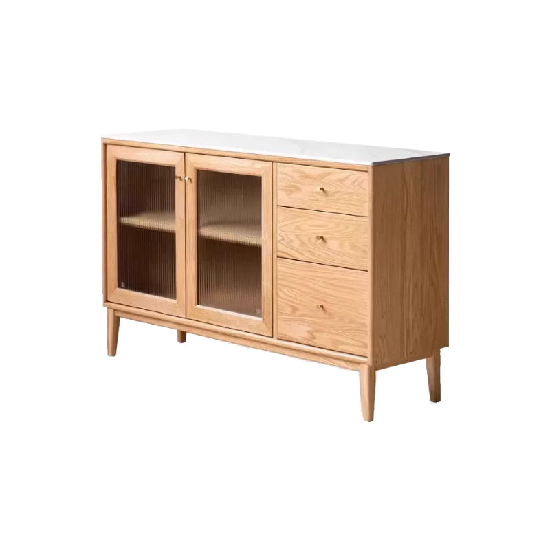 Peregrine 125cm/150cm/180cm FAS-Graded Solid American Oak Wood Dining Cabinet/Storage Cabinet/Sideboard With Ceramic Multiple Color