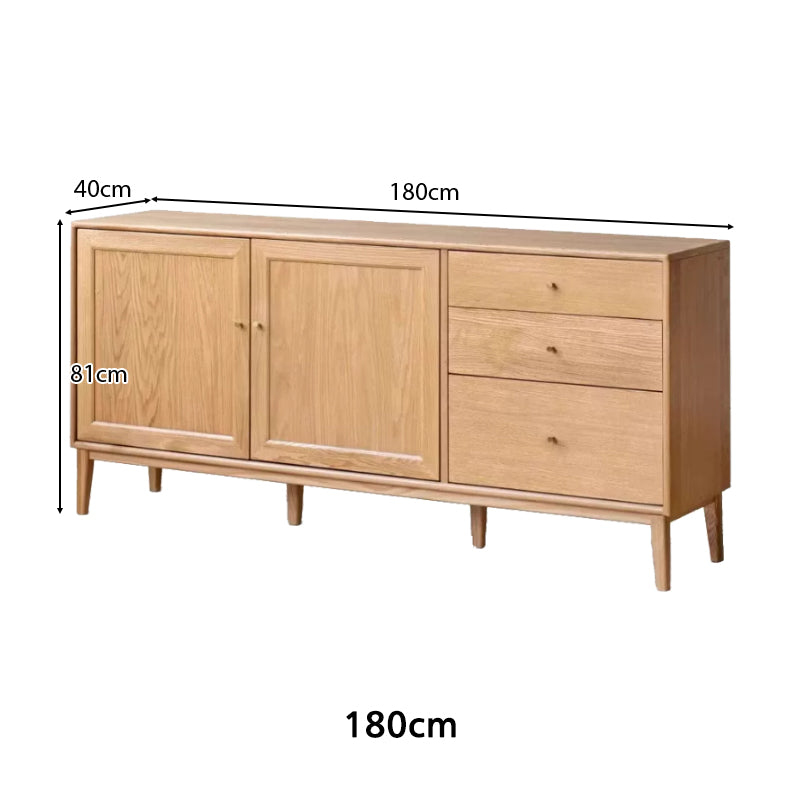 Peregrine 125cm/150cm/180cm FAS-Graded Solid American Oak Wood Dining Cabinet/Storage Cabinet/Sideboard Multiple Color