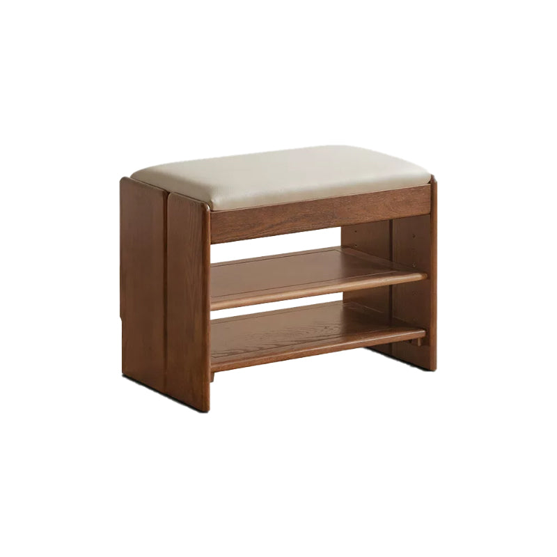 Willa 60cm/80cm FAS-Graded Solid American Oak Wood Entryway Shoe Cabinet/Shoe Changing Stool For Home Multiple Color