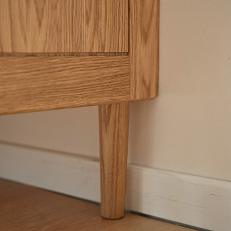 Ursula FAS-Graded Solid American Oak 2-Door/3-Door Shoe Cabinet with Bottom Open Shelf
