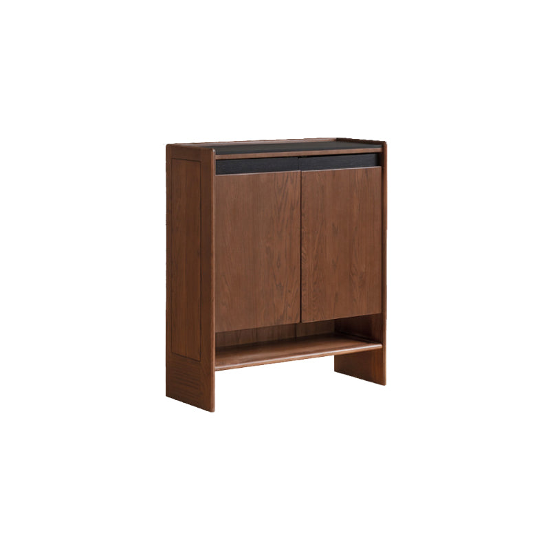 Stanley FAS-Graded Solid American Oak 3-Door/2-Door Shoe Cabinet with Bottom Open Shelf