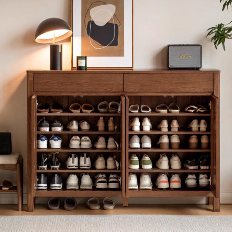 Archer 1.5m FAS-Graded Solid Fraxinus Mandshurica Wood Shoe Cabinet with Drawers/Shoe Case