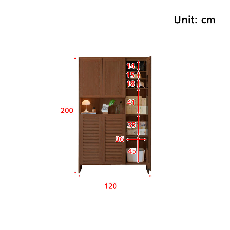 Janice 1.2m FAS-Graded Solid Oak Wood Multifunctional Entryway Cabinet/Shoe Cabinet