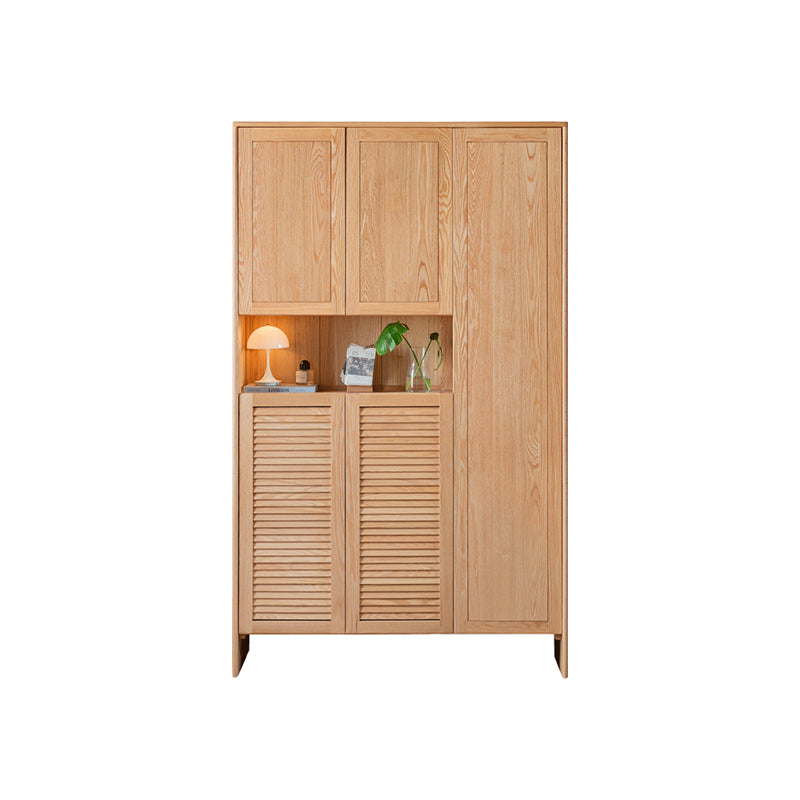 Janice 1.2m FAS-Graded Solid Oak Wood Multifunctional Entryway Cabinet/Shoe Cabinet