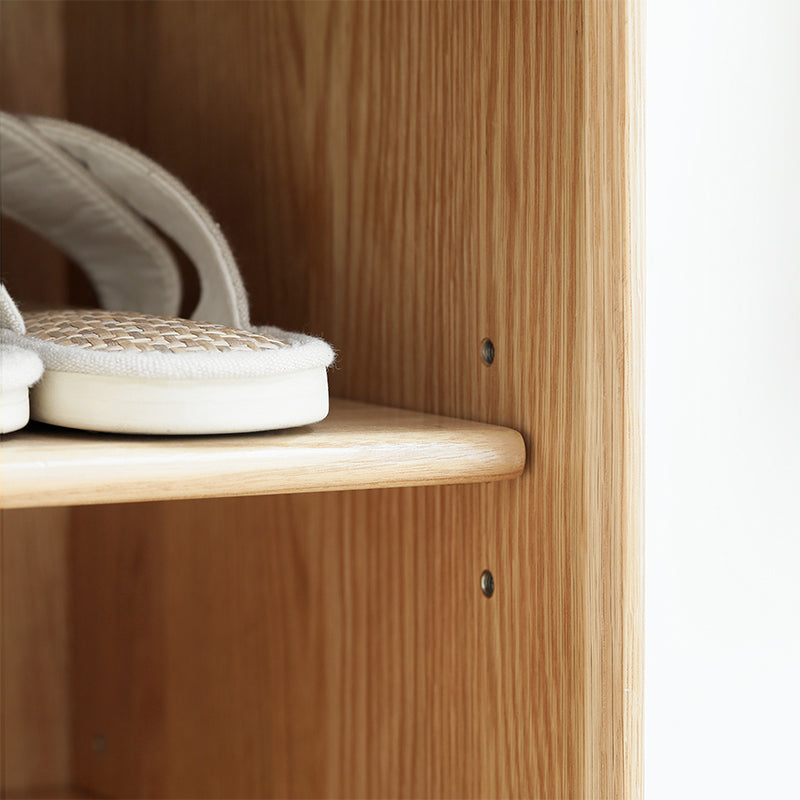 Ethel 65cm/80cm/140cm FAS-Graded Solid American Oak Wood 2-Door/3-Door Shoe Cabinet