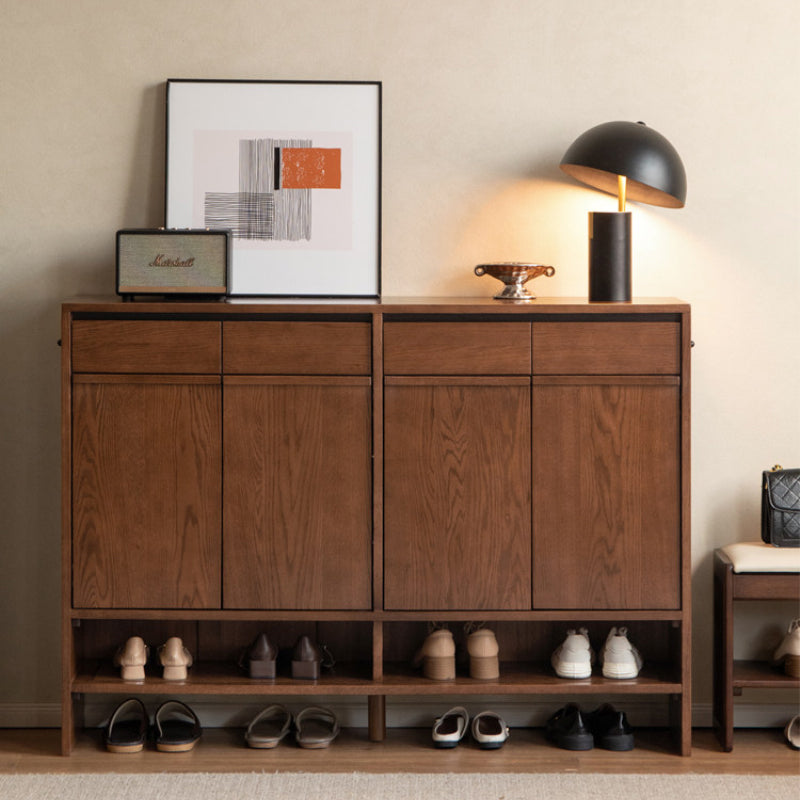 Imogen 80cm/110cm/140cm FAS-Graded Solid American Oak Wood Entryway Shoe Cabinet /Shoe Case For Home Multiple Color