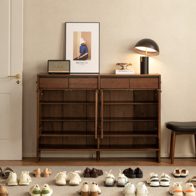Imogen 80cm/110cm/140cm FAS-Graded Solid American Oak Wood Entryway Shoe Cabinet /Shoe Case For Home Multiple Color