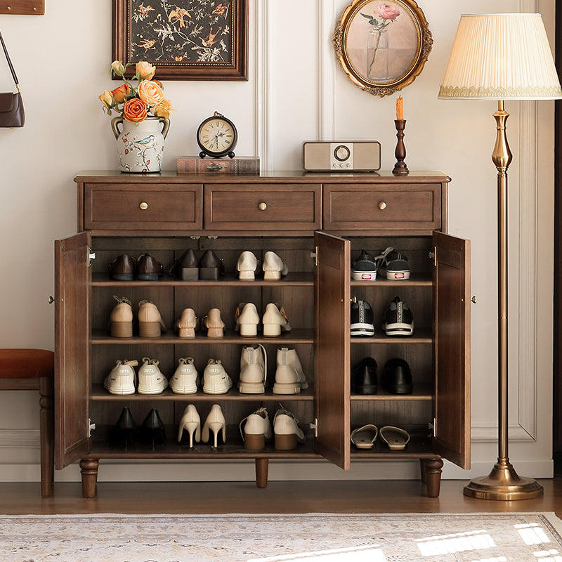 Leila 120cm Merpauh Wood Entryway Shoe Cabinet with Drawers/Shoe Case