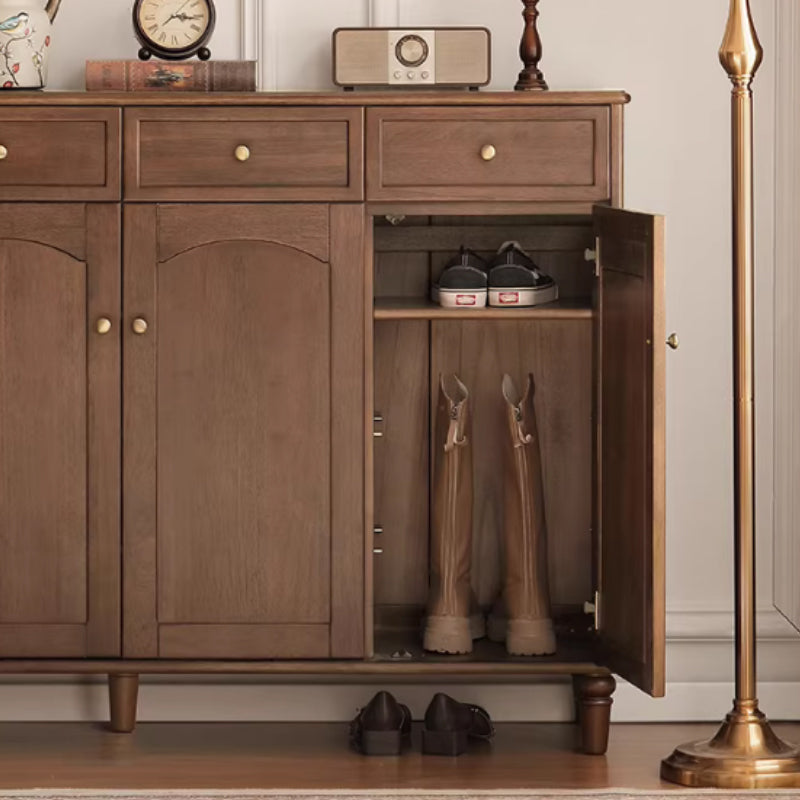 Leila 120cm Merpauh Wood Entryway Shoe Cabinet with Drawers/Shoe Case