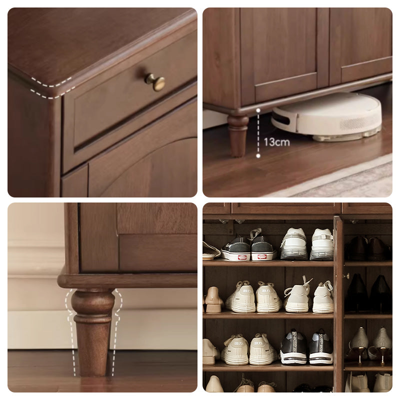 Leila 120cm Merpauh Wood Entryway Shoe Cabinet with Drawers/Shoe Case