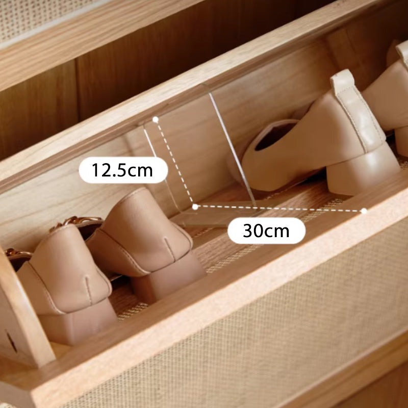 Octavia 83cm FAS-Graded Solid American Oak Wood Ultra-thin Flip-door Entryway Cabinet/Shoe Cabinet Multiple Color