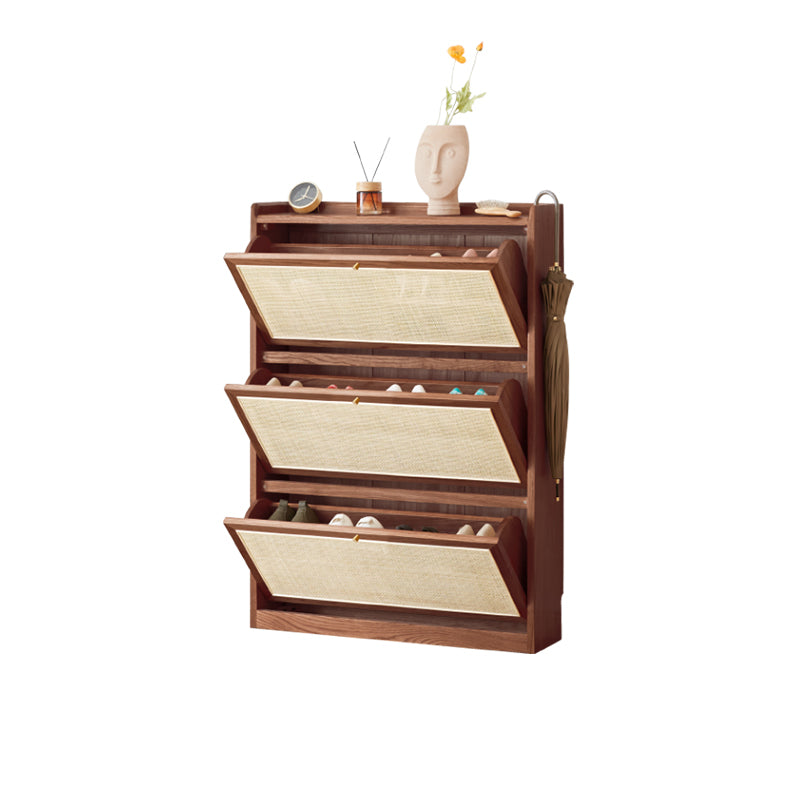 Octavia 83cm FAS-Graded Solid American Oak Wood Ultra-thin Flip-door Entryway Cabinet/Shoe Cabinet Multiple Color