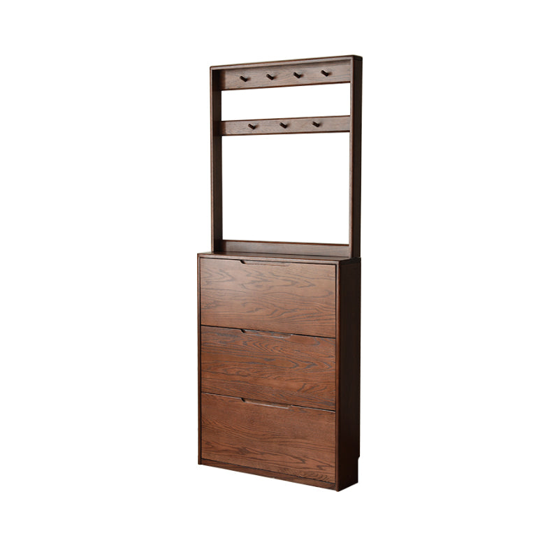 Scarlett 85cm FAS-Graded Solid American Oak Wood Ultra-thin Entryway Shoe Cabinet Multiple Color