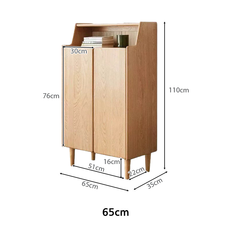 Savannah 45cm/65cm FAS-Graded Solid American Oak Wood Entryway Shoe Cabinet Natural Wood Color