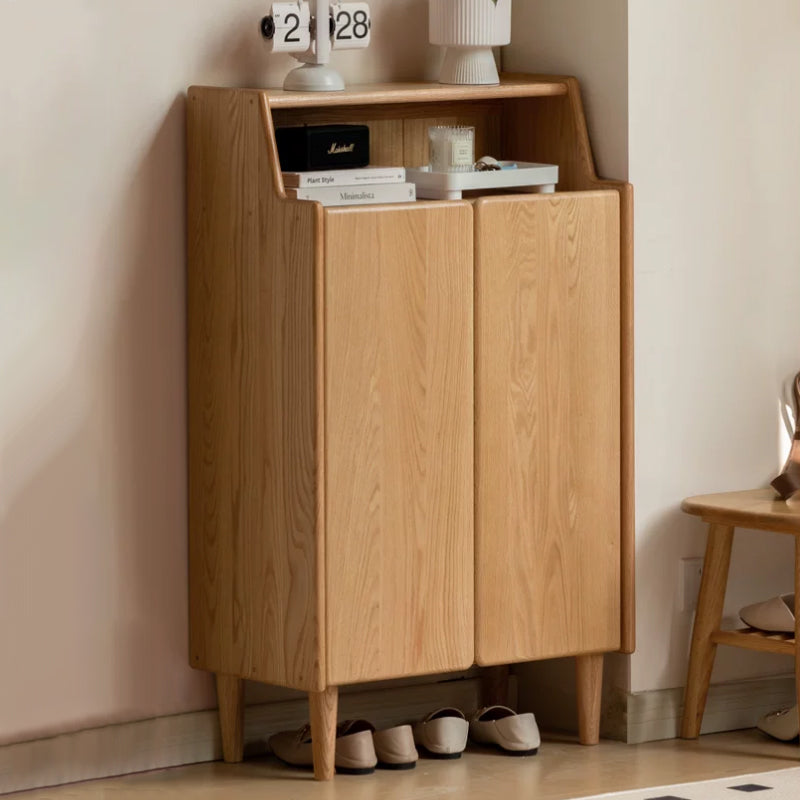 Savannah 45cm/65cm FAS-Graded Solid American Oak Wood Entryway Shoe Cabinet Natural Wood Color
