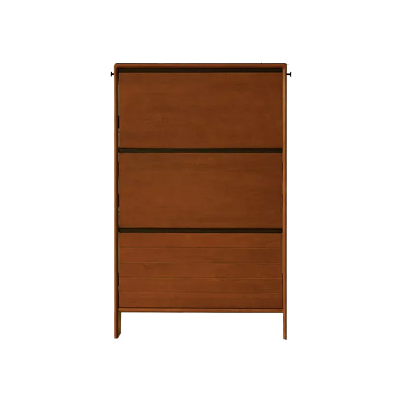Vivienne 65cm/80cm/116cm Poplar Wood Three-Door Shoe Cabinet/Ultra-thin Entryway Shoe Cabinet with Pegboard