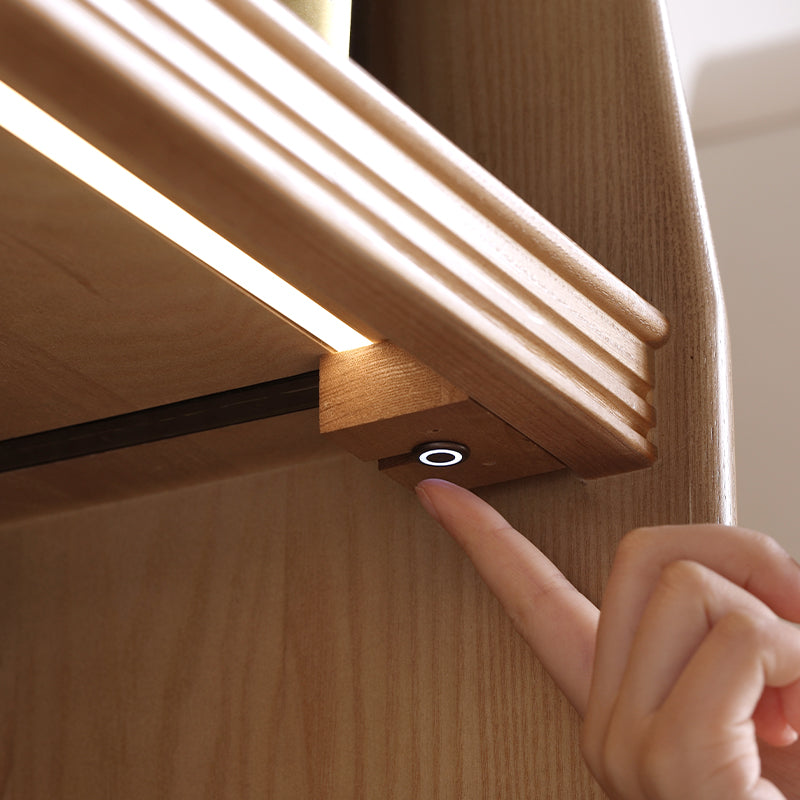 Keedy FAS-Graded Solid Ash Wood Multifunctional Sideboard Buffet/Coffee Station Glass Display Cupboard 180cm