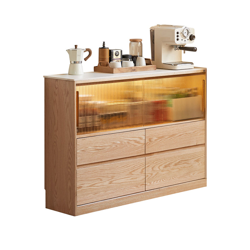 Rebecca FAS-Graded Solid Oak Wood Ultra-thin Dining Cabinet/Storage Cabinet/Sideboard