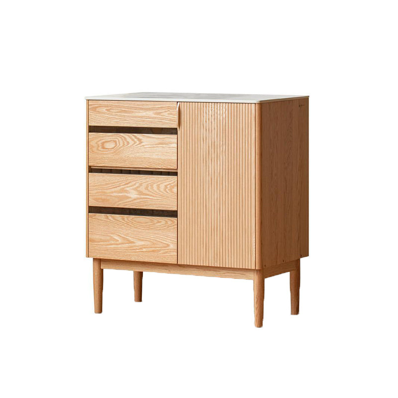 Leonard FAS-Graded Solid American Oak Wood Multifunctional Sideboard Buffet/Coffee Station Display Cupboard Multiple Color