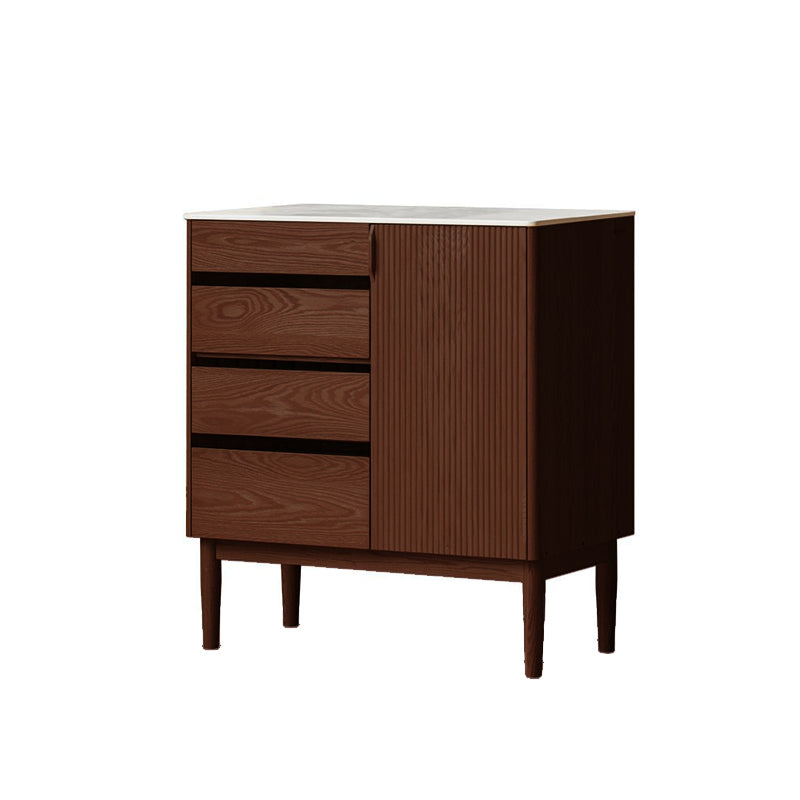 Leonard FAS-Graded Solid American Oak Wood Multifunctional Sideboard Buffet/Coffee Station Display Cupboard Multiple Color