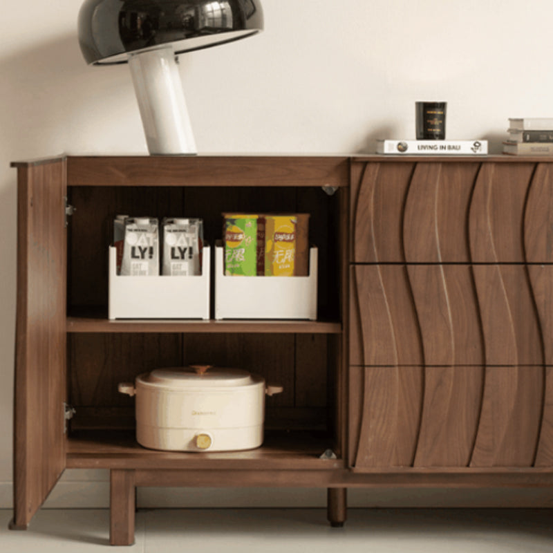 Barrett 1.5m/1.8m FAS-Graded Solid Black Walnut Wood Multi-Drawer Fashionable Dining Cabinet/Storage Cabinet/Sideboard