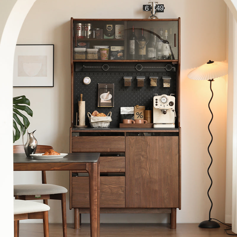 Caspian 0.85m FAS-Graded Solid Black Walnut Wood Multifunctional Sideboard Buffet/Coffee Station Display Cupboard