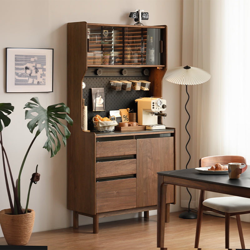 Caspian 0.85m FAS-Graded Solid Black Walnut Wood Multifunctional Sideboard Buffet/Coffee Station Display Cupboard