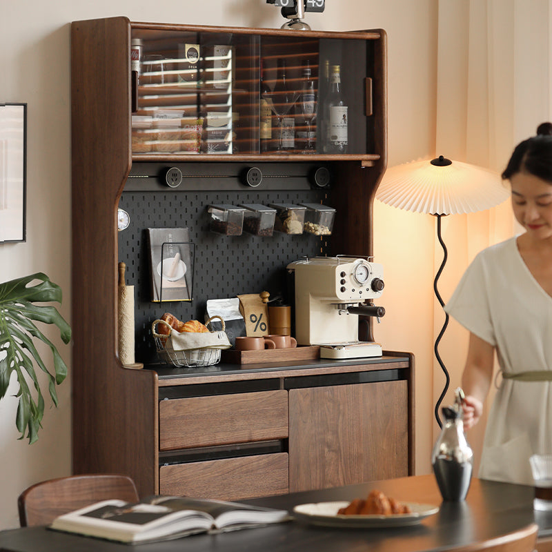 Caspian 0.85m FAS-Graded Solid Black Walnut Wood Multifunctional Sideboard Buffet/Coffee Station Display Cupboard