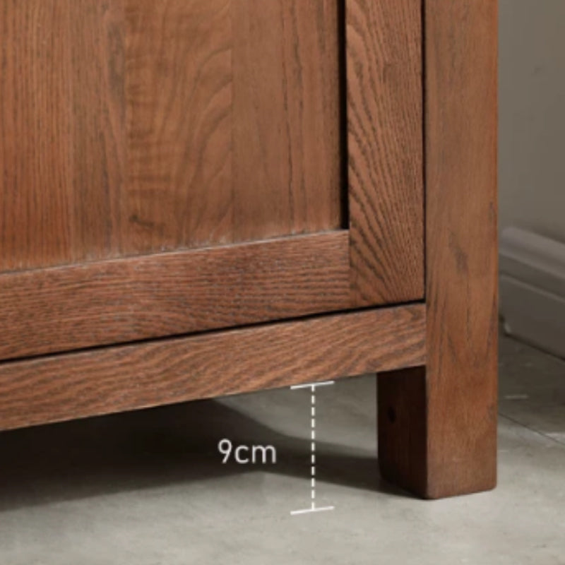 Selma 150cm/180cm FAS-Graded Solid American Oak Wood Multi-Drawer Fashionable Dining Cabinet/Storage Cabinet/Sideboard Walnut Color