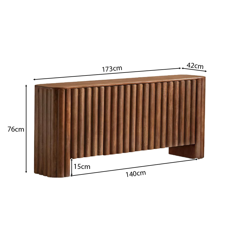 Wilhelmina 173cm Solid Mango Wood Fashionable Dining Cabinet/Storage Cabinet/Sideboard Walnut Color
