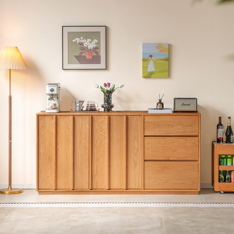 Yates 125cm/150cm/180cm FAS-Graded Solid Cherry Wood Multi-Drawer Fashionable Dining Cabinet/Storage Cabinet/Sideboard
