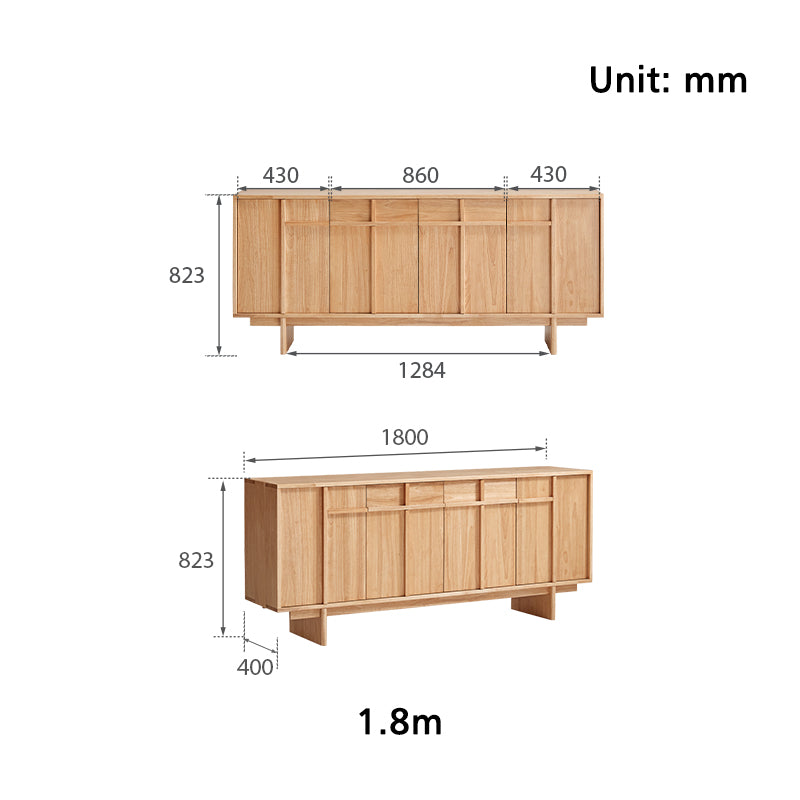Tammy 1.6m/1.8m Multi-Drawer Fashionable Dining Cabinet/Storage Cabinet/Sideboard Multiple Color